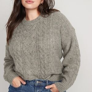 2X - Old Navy | Speckled Cable-Knit Sweater